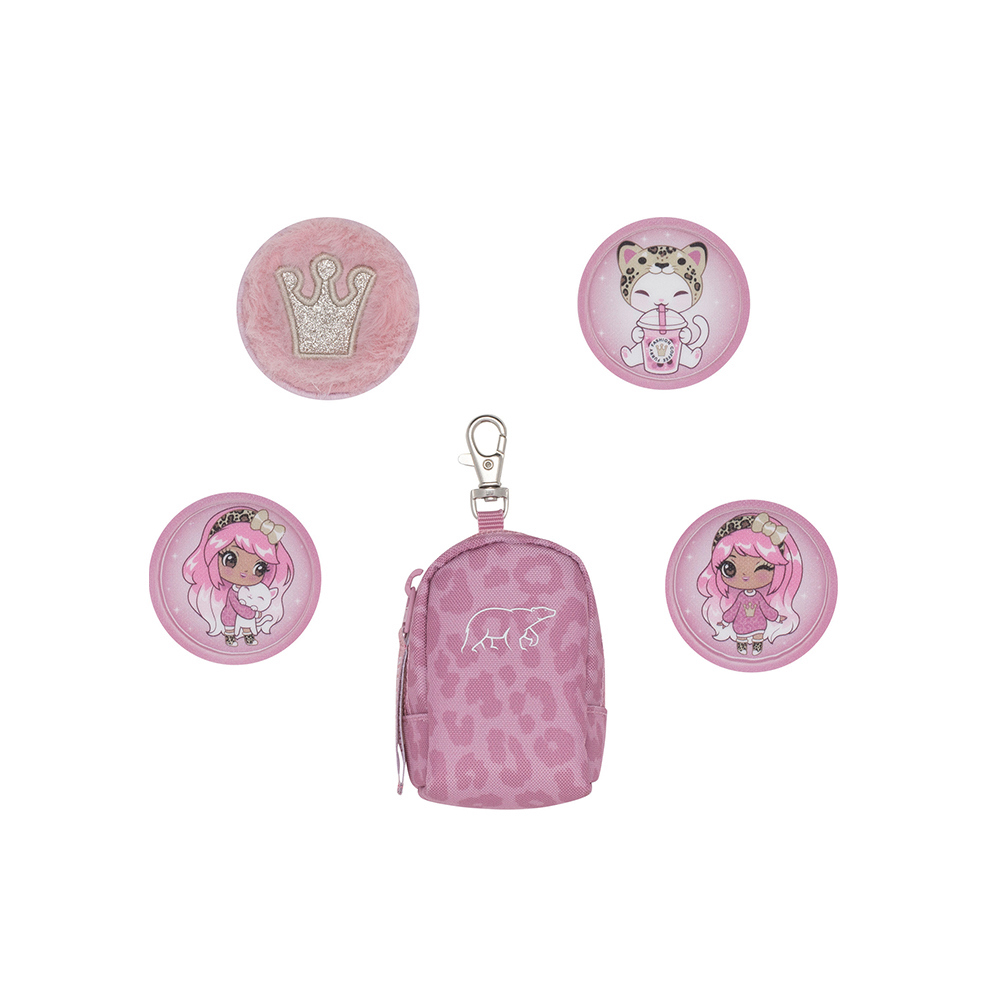 布章零錢包 - 閃亮豹紋