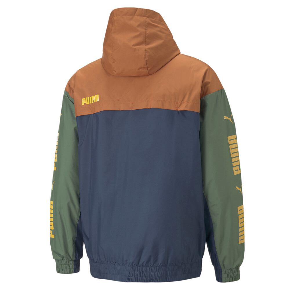 PUMA 基本系列撞色連帽風衣外套 男性