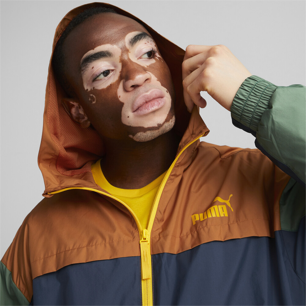 PUMA 基本系列撞色連帽風衣外套 男性