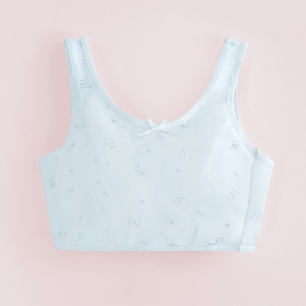 【Clany可蘭霓】 MIT小貓咪無鋼圈無感藍色少女S-Q/2XL 內衣 學生涼感內衣 成長型  8038-51