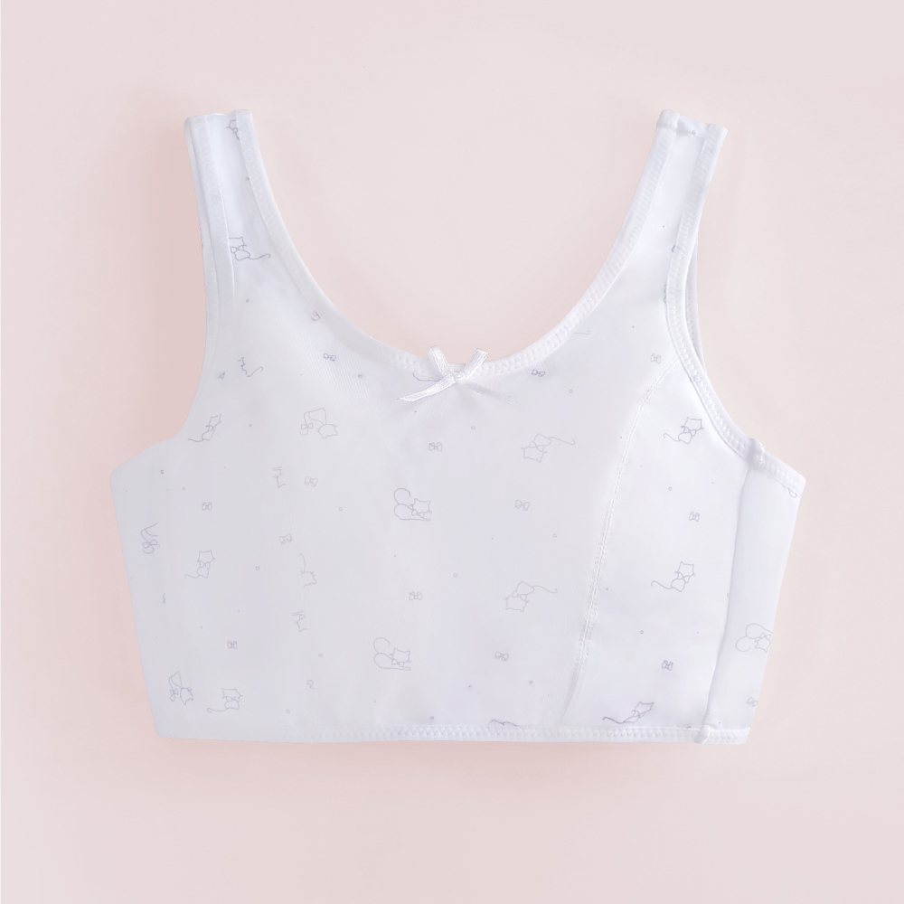 【Clany可蘭霓】 MIT小貓咪無鋼圈無感灰色少女S-Q/2XL 內衣 學生涼感內衣 成長型  8038-61