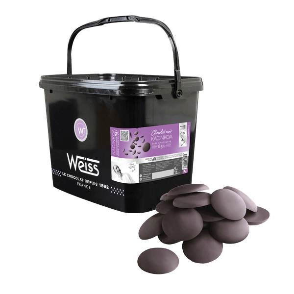 〔法國Weiss〕庫薩古瓦85%黑巧克力鈕扣型 200g（分裝）