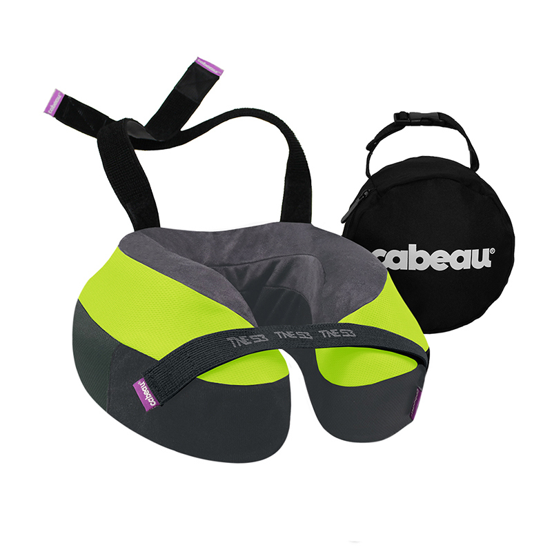 【Cabeau】旅行用記憶棉頸枕 S3/TNE - 拉斯維加斯螢光綠