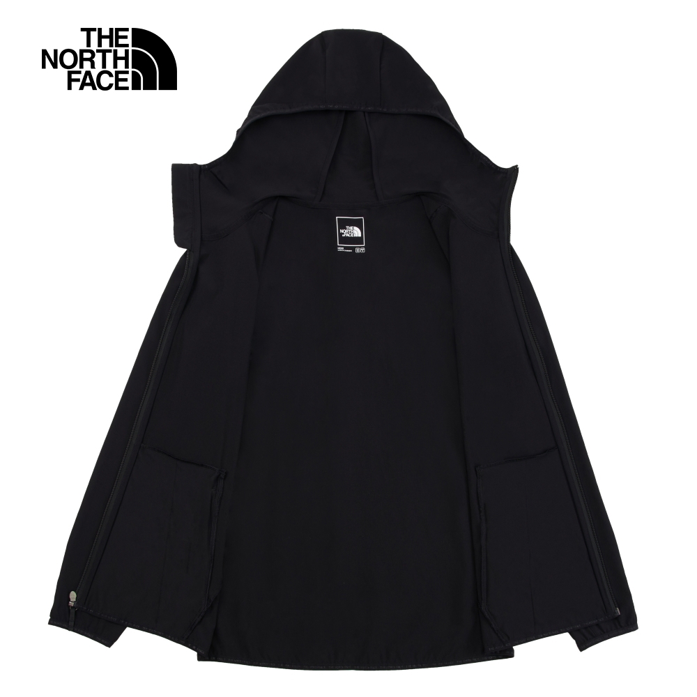 【限時搶購】男款UPF黑色防風防曬防潑水連帽外套｜7WCYJK3