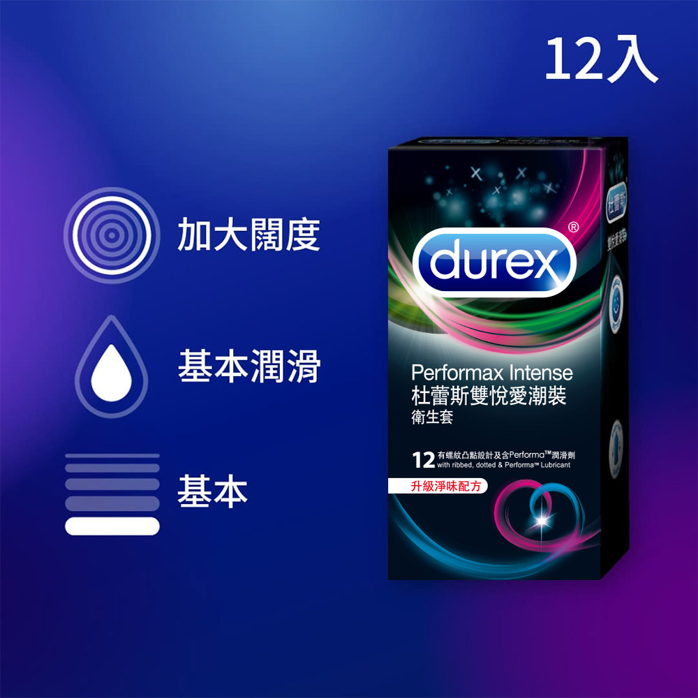 【加價購】杜蕾斯雙悅愛潮裝衛生套12入