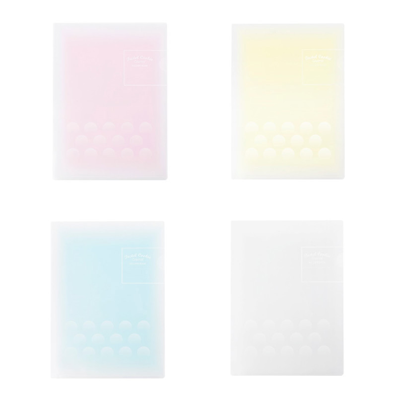 KOKUYO Pastel Cookie A4L型文件夾4入