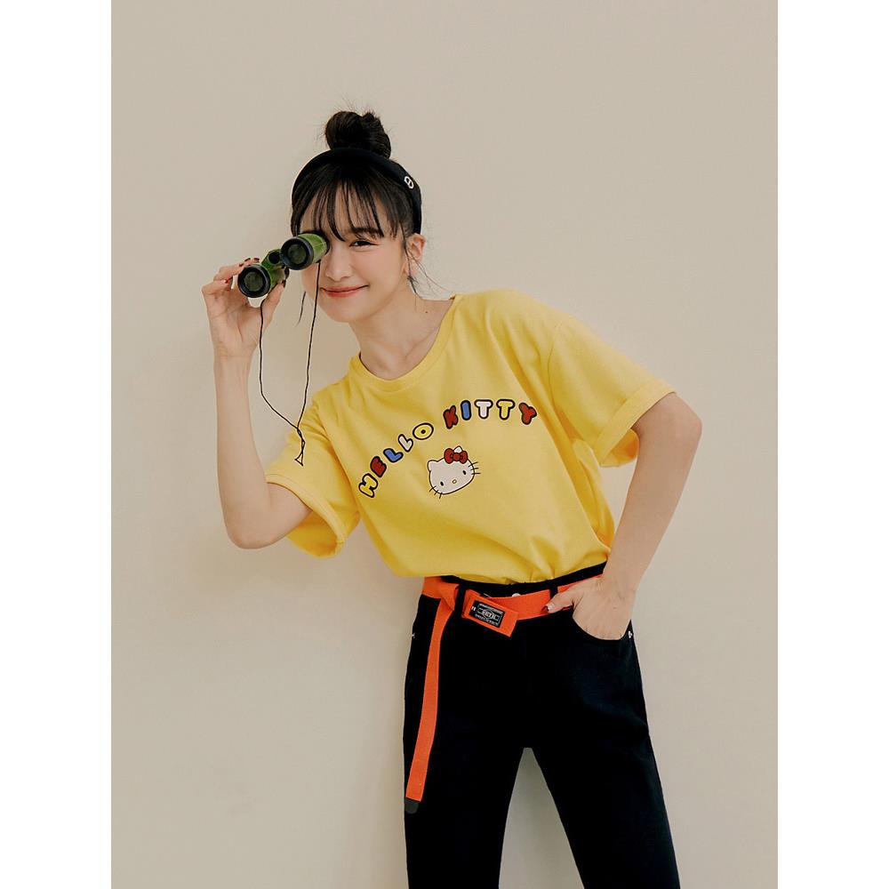 KITTY CUTIE LAND.跳色印花短袖TEE