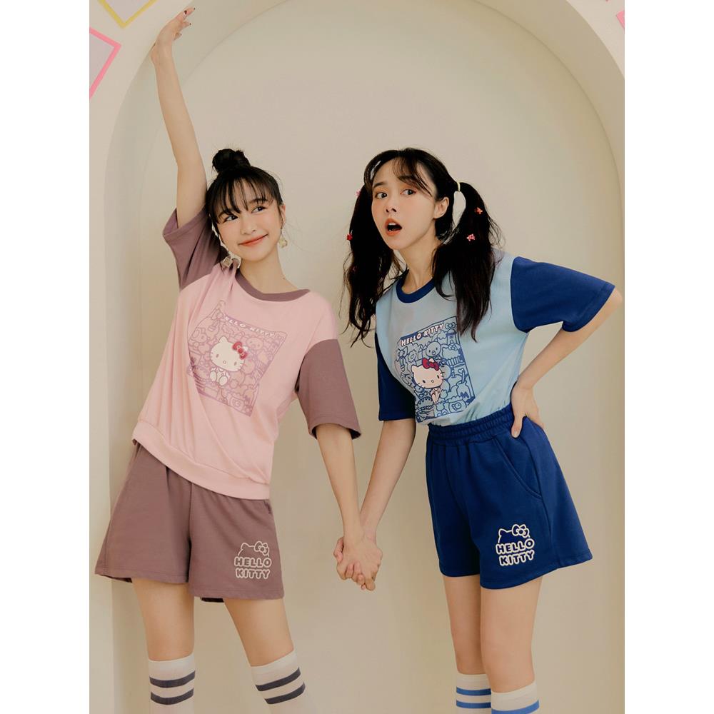 KITTY CUTIE LAND.可成套配色短TEE