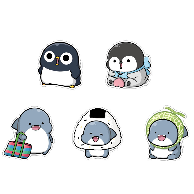 鯊西米 防水裝飾貼紙-哈密瓜/飯糰/茄芷袋/皮蛋/肉圓