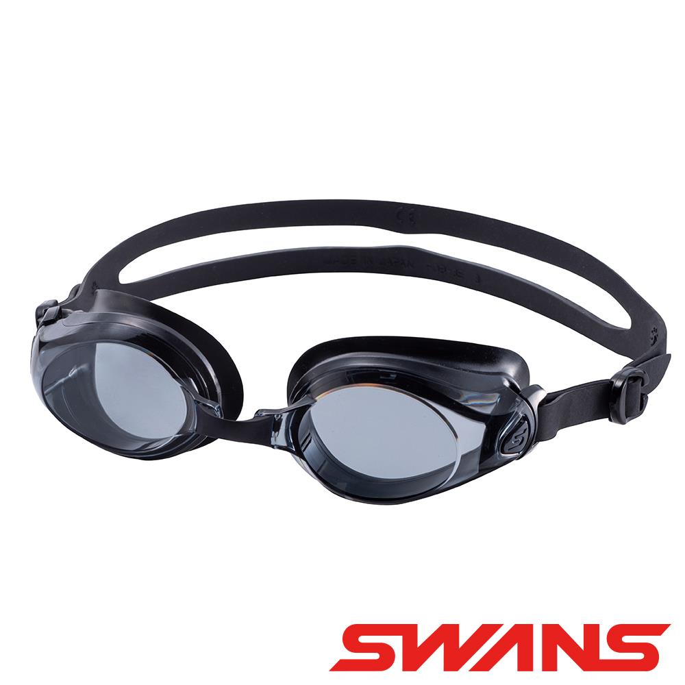 【SWANS 日本】日本FITNESS舒適型泳鏡(SW-45N黑/舒適泳鏡/防霧鏡片/抗UV)
