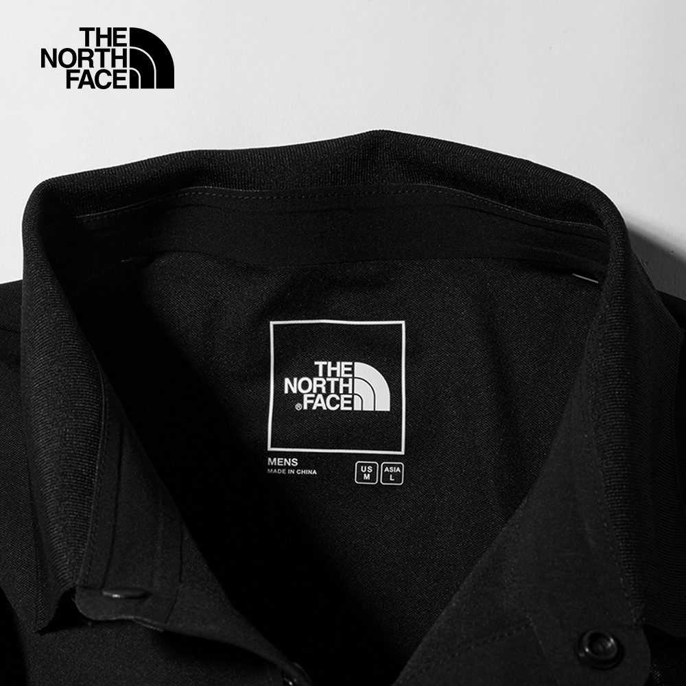【10/25 00點週末限定】The North Face北面男款UPF黑色吸濕排汗防曬POLO衫｜87W2JK3