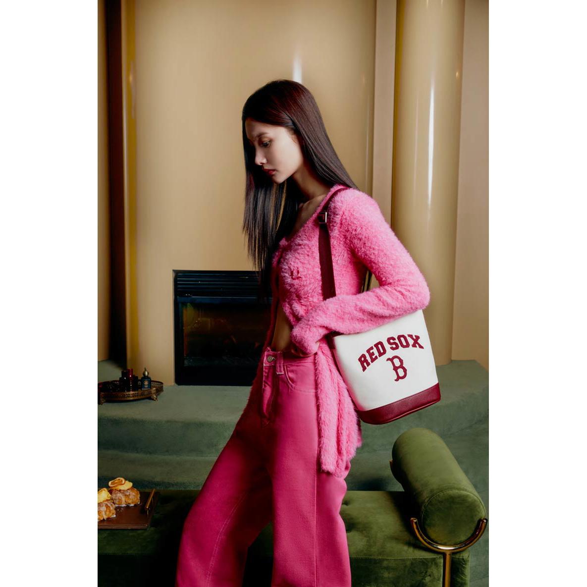 MLB 帆布托特包 水桶包 Varsity系列 波士頓紅襪隊 (3ABMS093N-43CRD)