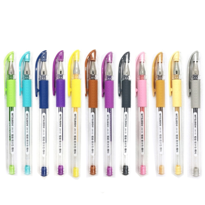 Uni三菱UM-151 0.38鋼珠筆-灰/米黃/卡其色/亮粉/深灰/紫丁香色/茶/黃/青紫/普魯士藍/藍綠/蘋果綠