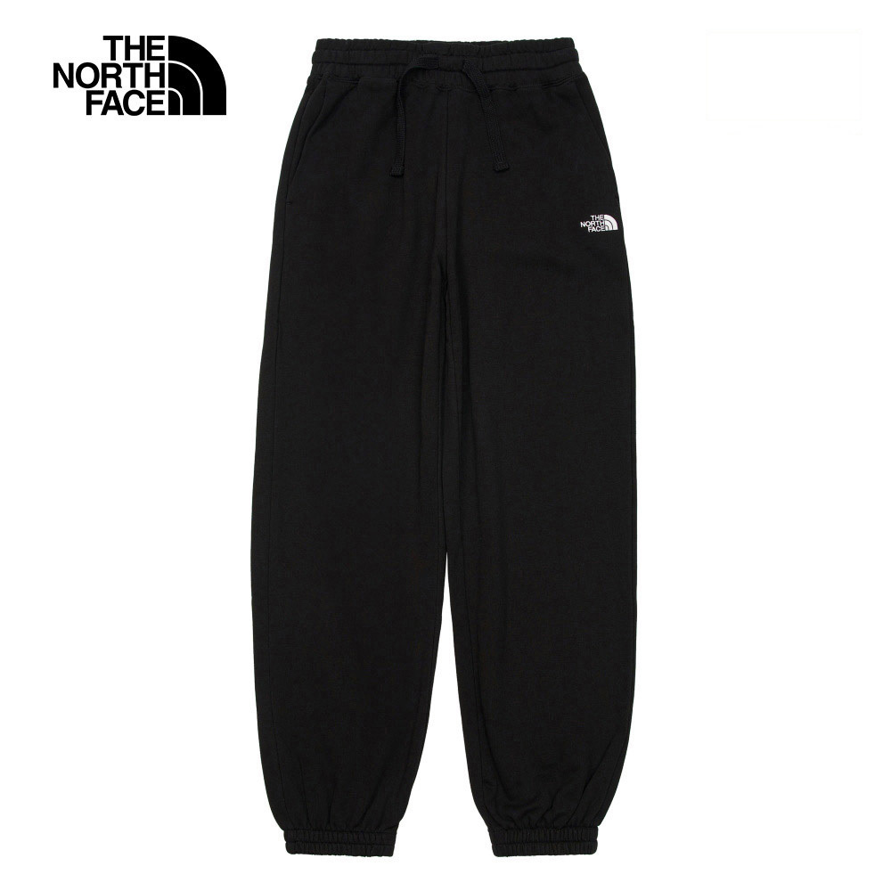 The North Face北面女款黑色純棉抽繩運動休閒褲｜86QBJK3