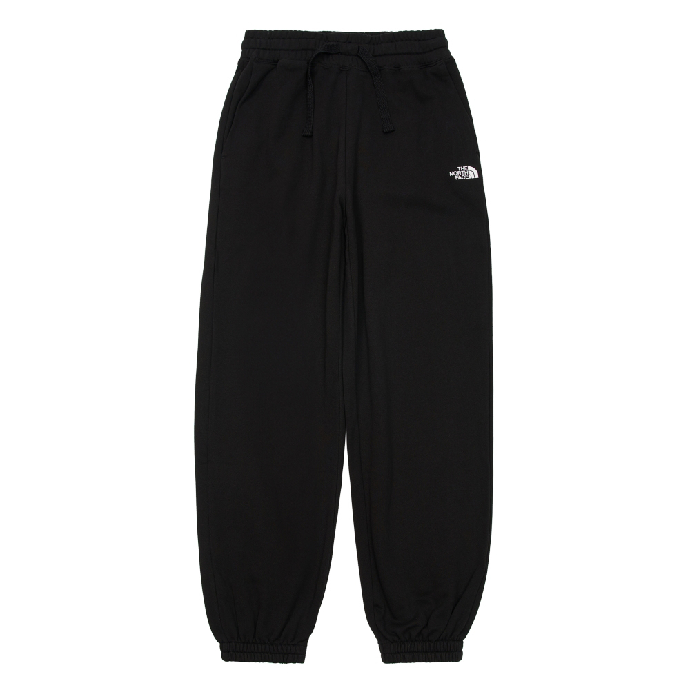 The North Face北面女款黑色純棉抽繩運動休閒褲｜86QBJK3