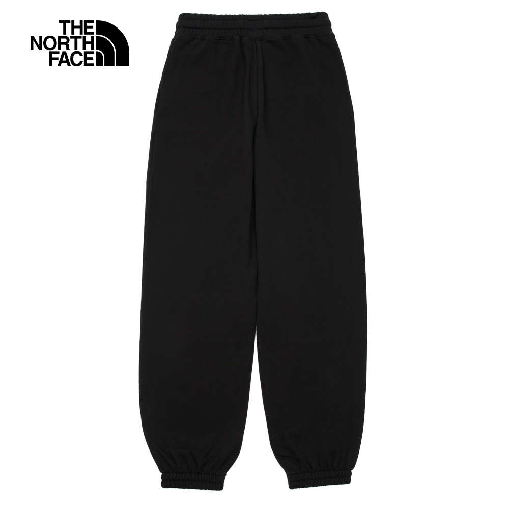 The North Face北面女款黑色純棉抽繩運動休閒褲｜86QBJK3