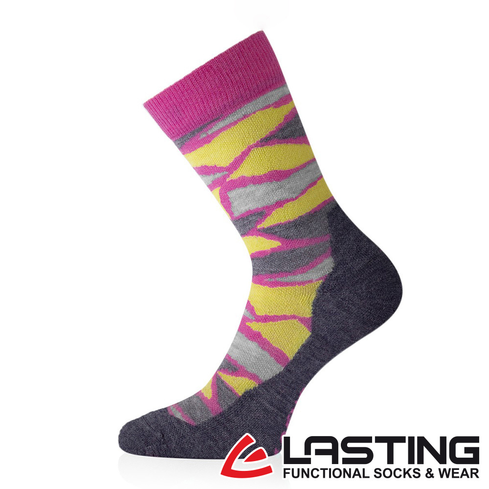 【LASTING 捷克】美麗諾羊毛中筒健行襪(LT-WLJ 粉紅/透氣/中薄款/排汗/舒適/美麗諾)