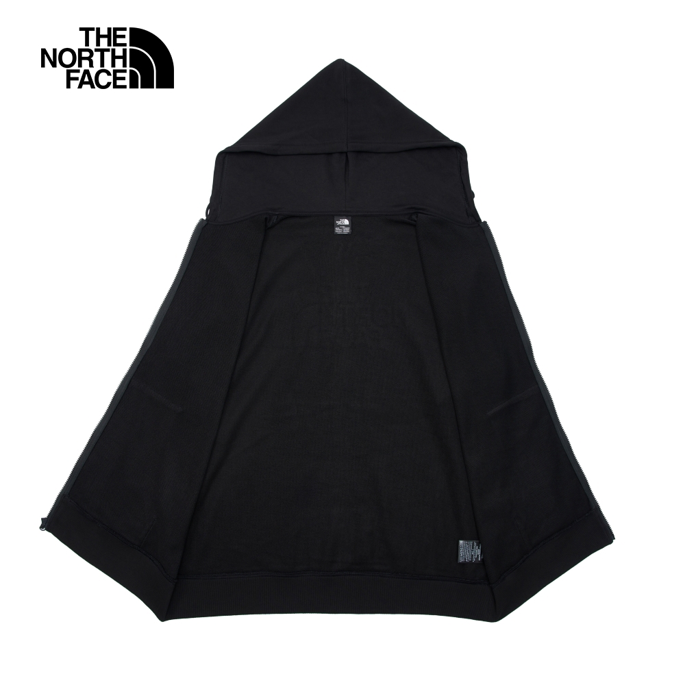 【10/24 00點週末限定】The North Face北面男女款黑色純棉舒適透氣LOGO連帽外套｜83ORJK3