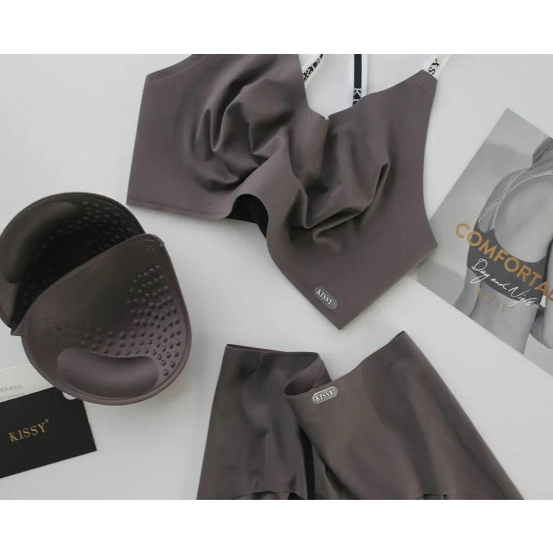 【KISSY如吻】RW2085系列 運動型交叉無痕內衣－鐵灰