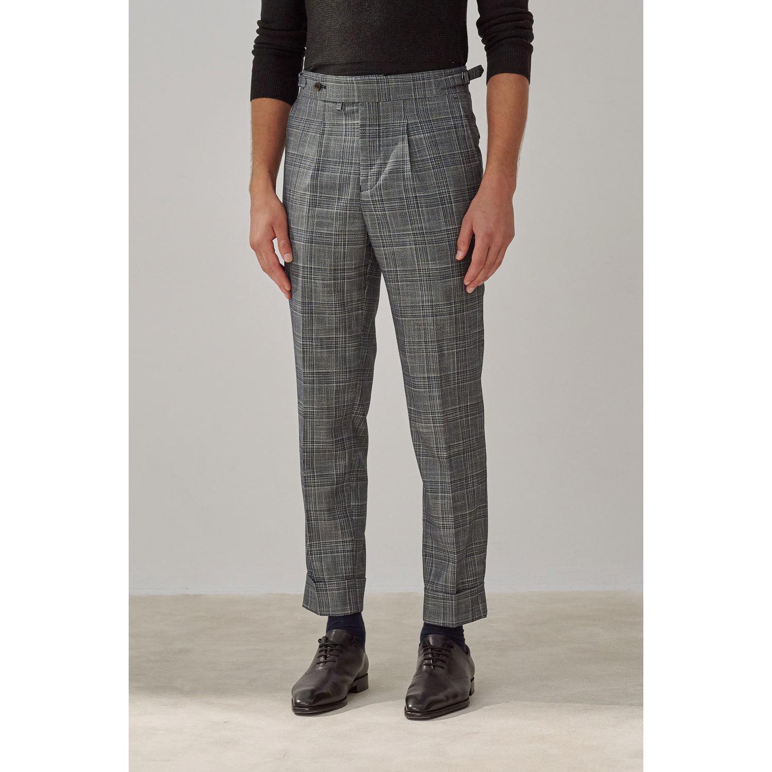 SST&C 灰色格紋修身版西裝褲 | 0212308005 (outlet)