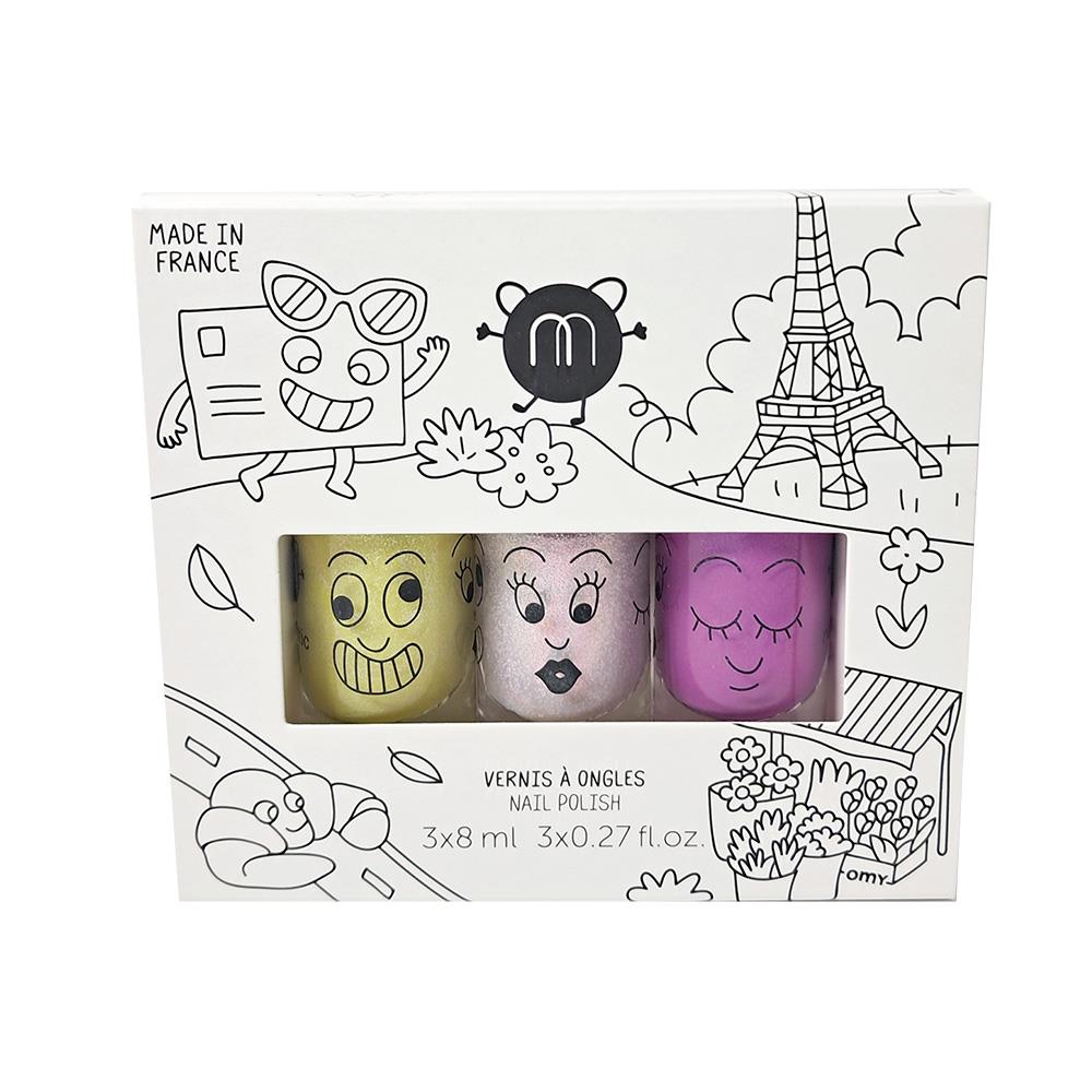 nailmatic 兒童水漾亮彩指甲油-巴黎(3入) (露露.伊里亞德.瑪絲)