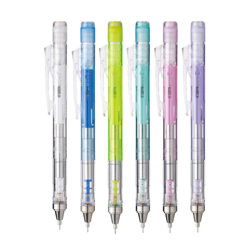 蜻蜓TOMBOW 透明自動鉛筆 0.5mm(DPA-138)-白桿/藍桿/黃桿/淺綠桿/粉紅桿/紫桿