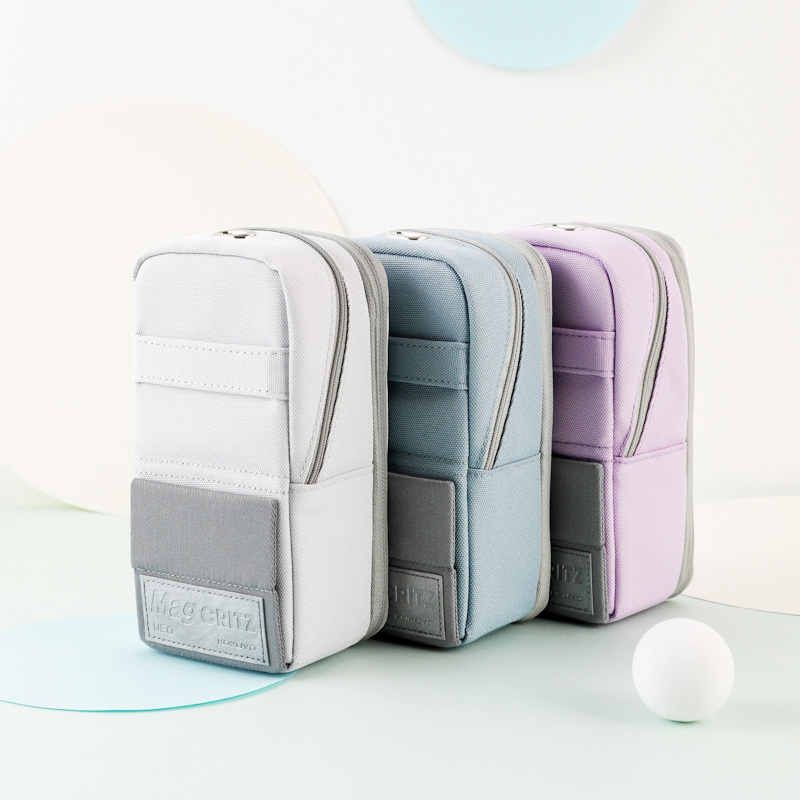 KOKUYO MAG CRITZ NEO手機支架筆袋-淺藍/淺灰/淺紫