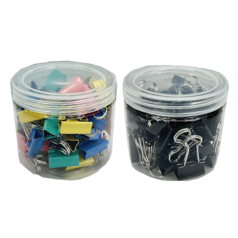 昇洋筒裝長尾夾(19mm)-黑色/彩色