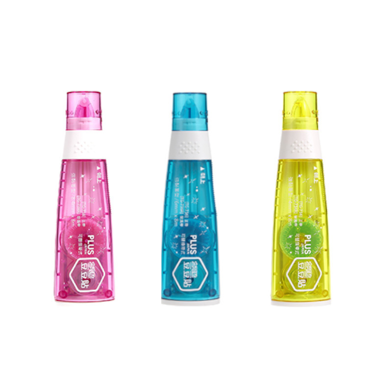 PLUS 豆豆彩貼正帶-萊姆黃(TG-734)/蘇打藍(TG-736)/冰鑽紅(TG-738)