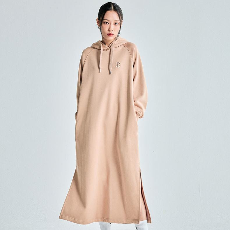 MLB 連帽連身裙 洋裝 長版上衣 波士頓紅襪隊 (3FOPB0134-43BGS)