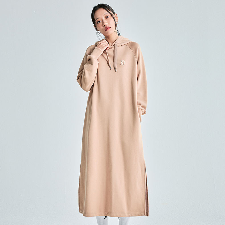 MLB 連帽連身裙 洋裝 長版上衣 波士頓紅襪隊 (3FOPB0134-43BGS)