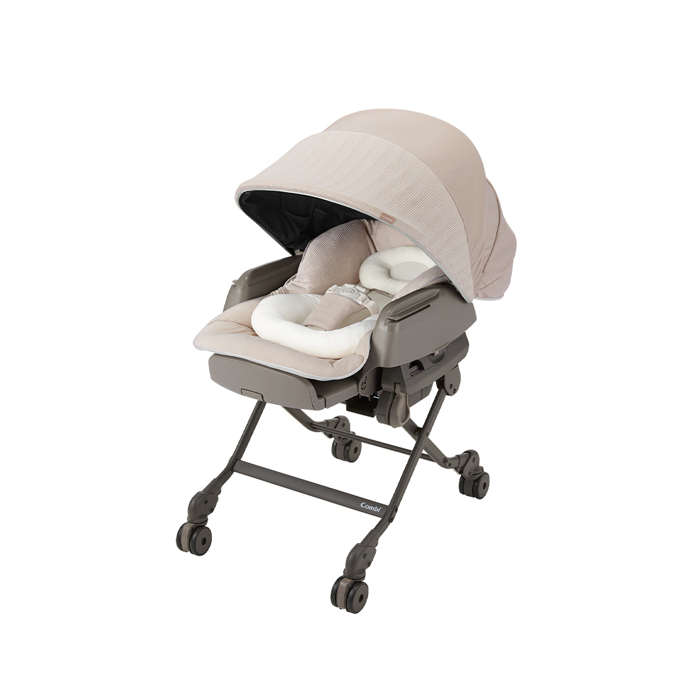 BEDi Long AT SS(鳥子白) 贈餐椅專用日式網格蚊帳(灰)