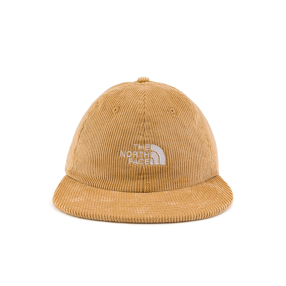 【10/24 00點週末限定】The North Face北面男女款卡其色燈芯絨品牌LOGO運動帽｜7WJQI0J