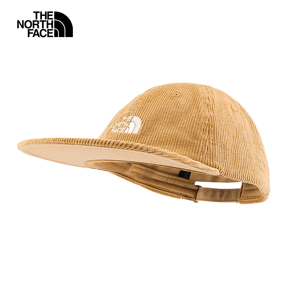 【10/24 00點週末限定】The North Face北面男女款卡其色燈芯絨品牌LOGO運動帽｜7WJQI0J