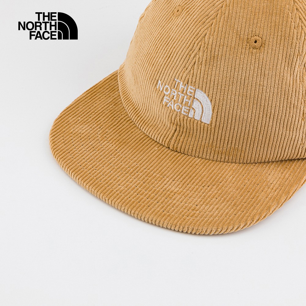 【10/24 00點週末限定】The North Face北面男女款卡其色燈芯絨品牌LOGO運動帽｜7WJQI0J