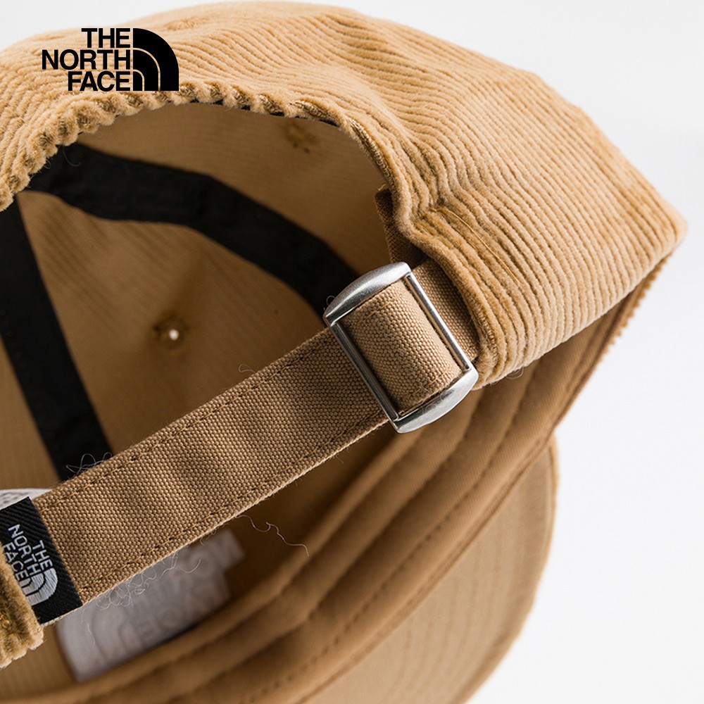 【10/24 00點週末限定】The North Face北面男女款卡其色燈芯絨品牌LOGO運動帽｜7WJQI0J