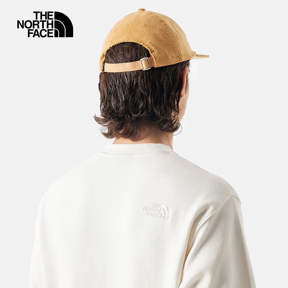 【10/24 00點週末限定】The North Face北面男女款卡其色燈芯絨品牌LOGO運動帽｜7WJQI0J