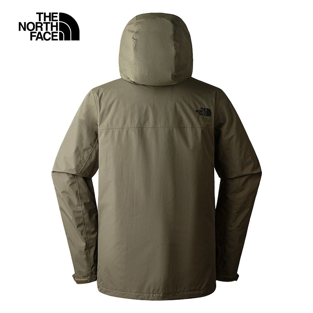 The North Face北面男款綠色防水透氣保暖連帽三合一外套｜81QS21L