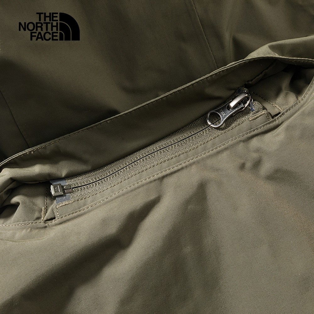The North Face北面男款綠色防水透氣保暖連帽三合一外套｜81QS21L