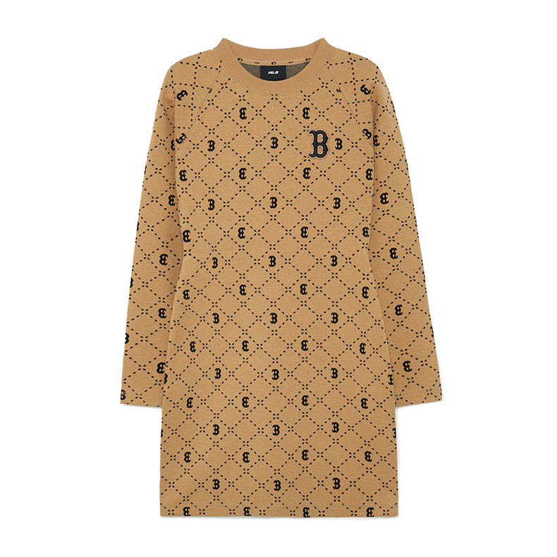 MLB Korea MLB 連身裙 洋裝 長版上衣 Monogram系列 波士頓紅襪隊 (3FOPM033