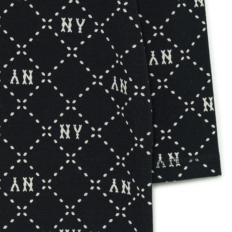 MLB 連身裙 洋裝 長版上衣 Monogram系列 紐約洋基隊 (3FOPM0334-50BKS)