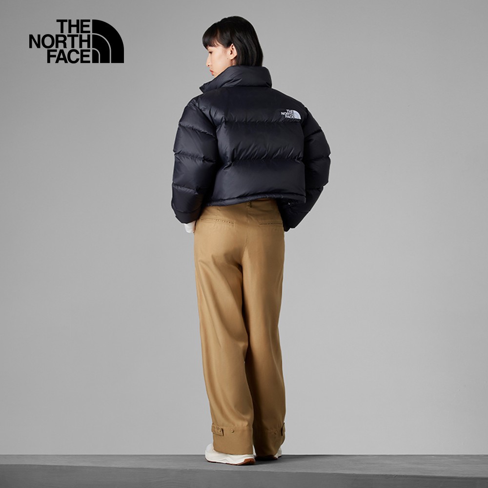 NuptseUE女款黑色DWR防潑水保暖短版羽絨外套｜5GGEKX7 700蓬鬆度