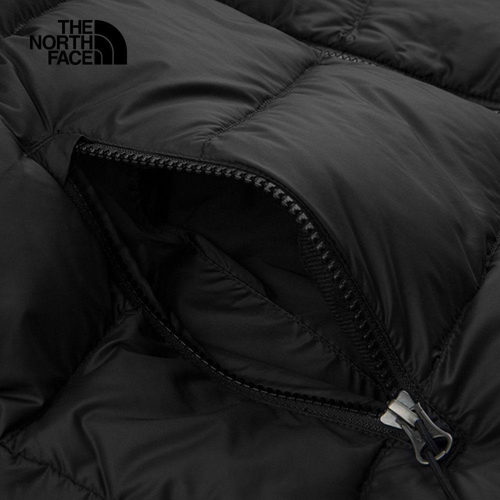 The North Face北面男款黑色舒適保暖連帽羽絨外套｜7W7GJK3