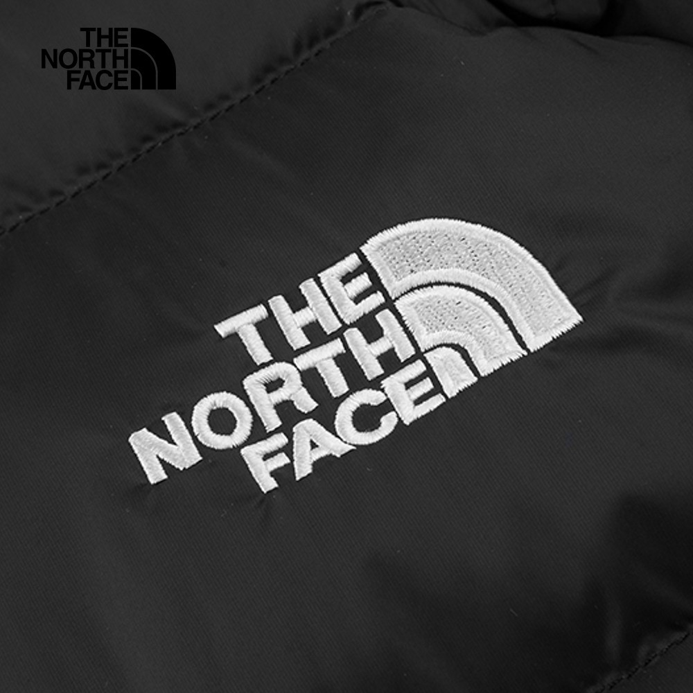 The North Face北面男款黑色舒適保暖連帽羽絨外套｜7W7GJK3