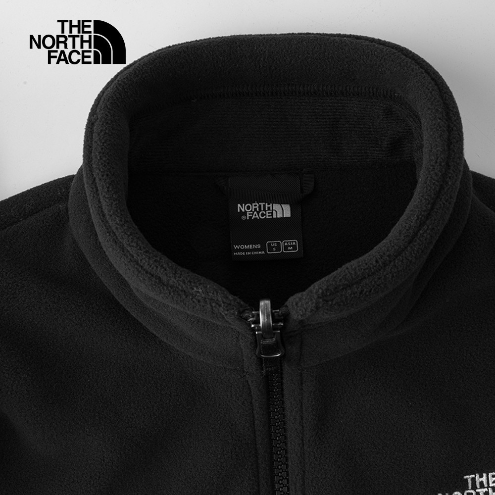 The North Face北面女款黑色舒適保暖立領抓絨外套｜83OLJK3