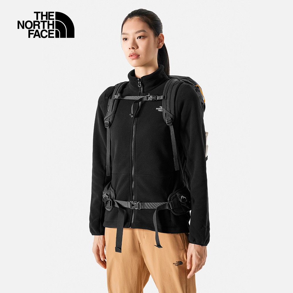 The North Face北面女款黑色舒適保暖立領抓絨外套｜83OLJK3