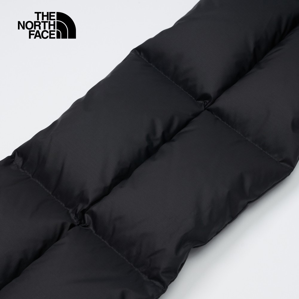 The North Face北面男女款黑色舒適保暖品牌LOGO羽絨圍巾｜89WJJK3