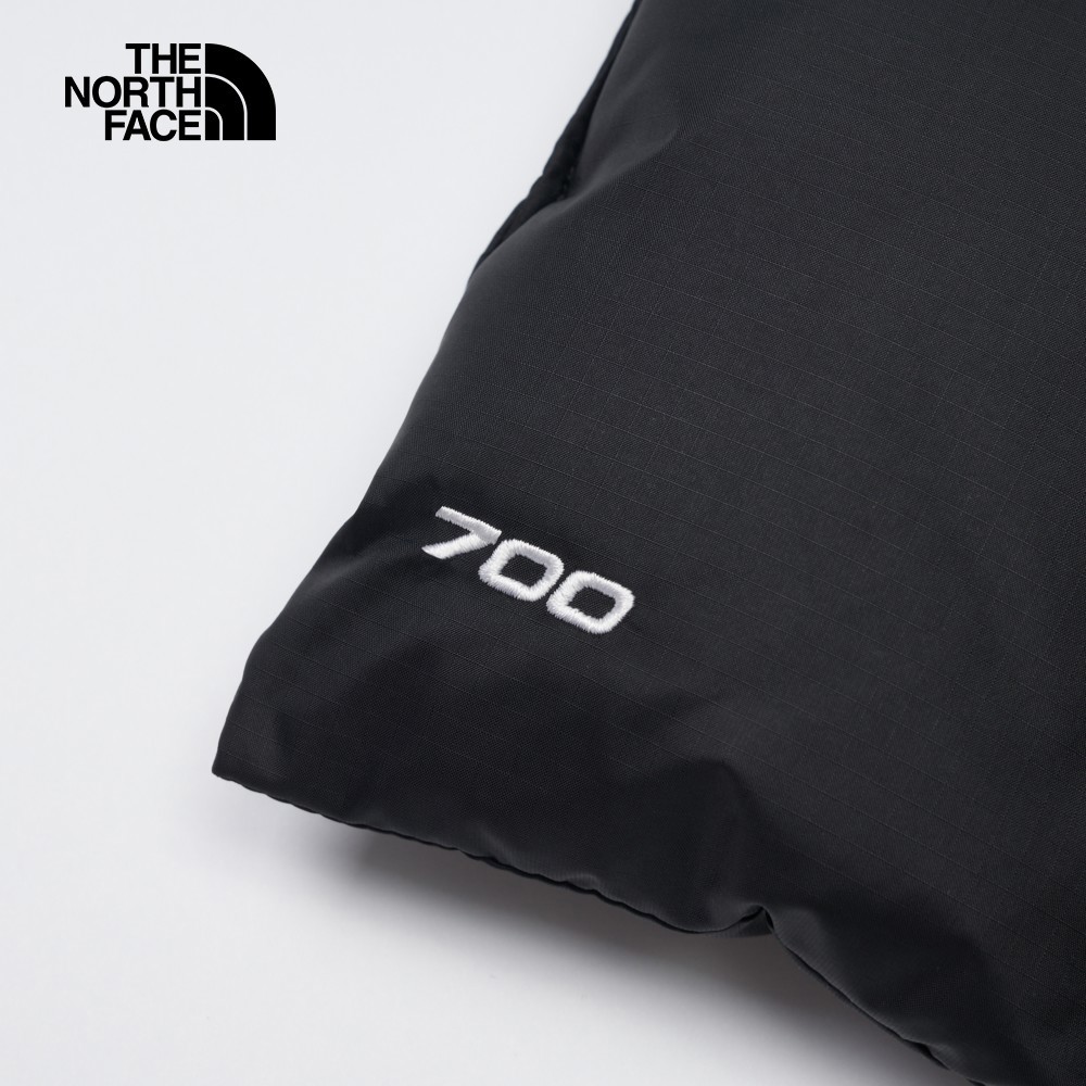 The North Face北面男女款黑色舒適保暖品牌LOGO羽絨圍巾｜89WJJK3