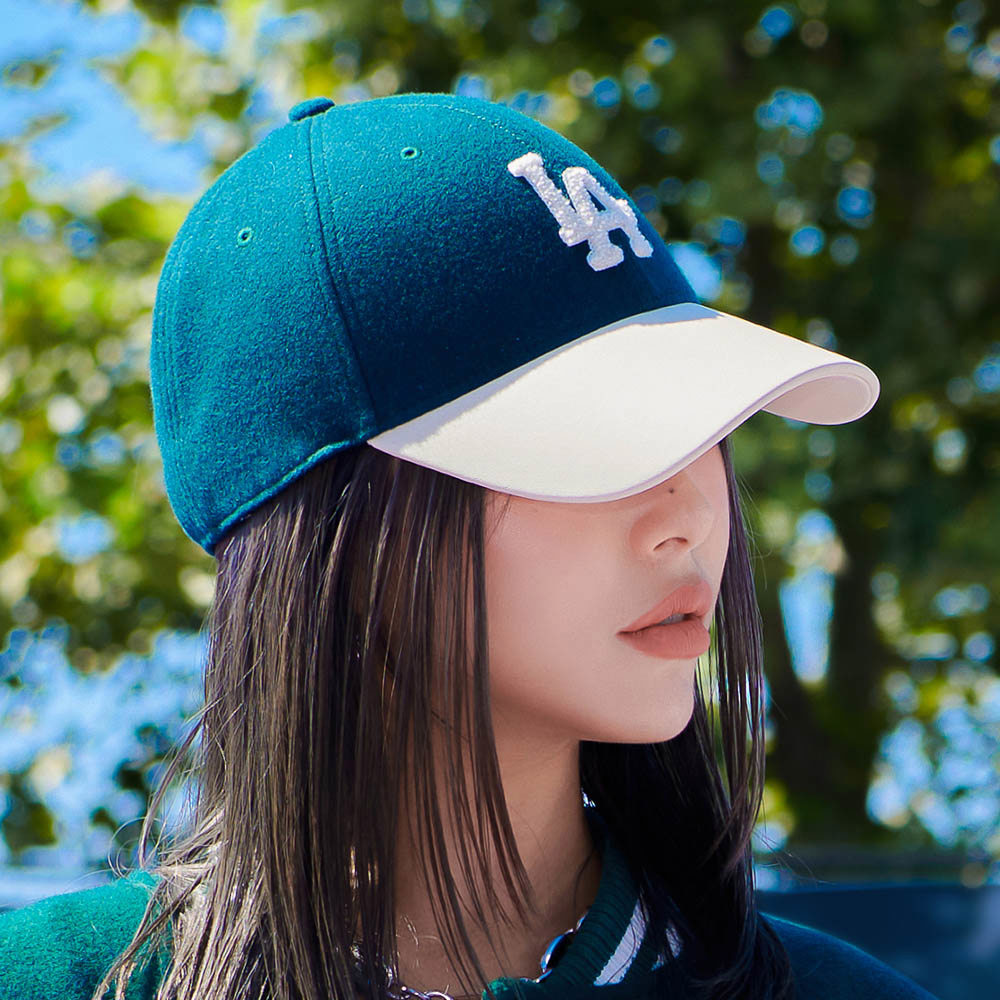 MLB N-COVER 可調式硬頂羊毛棒球帽 洛杉磯道奇隊 (3ACPV0236-07GND)