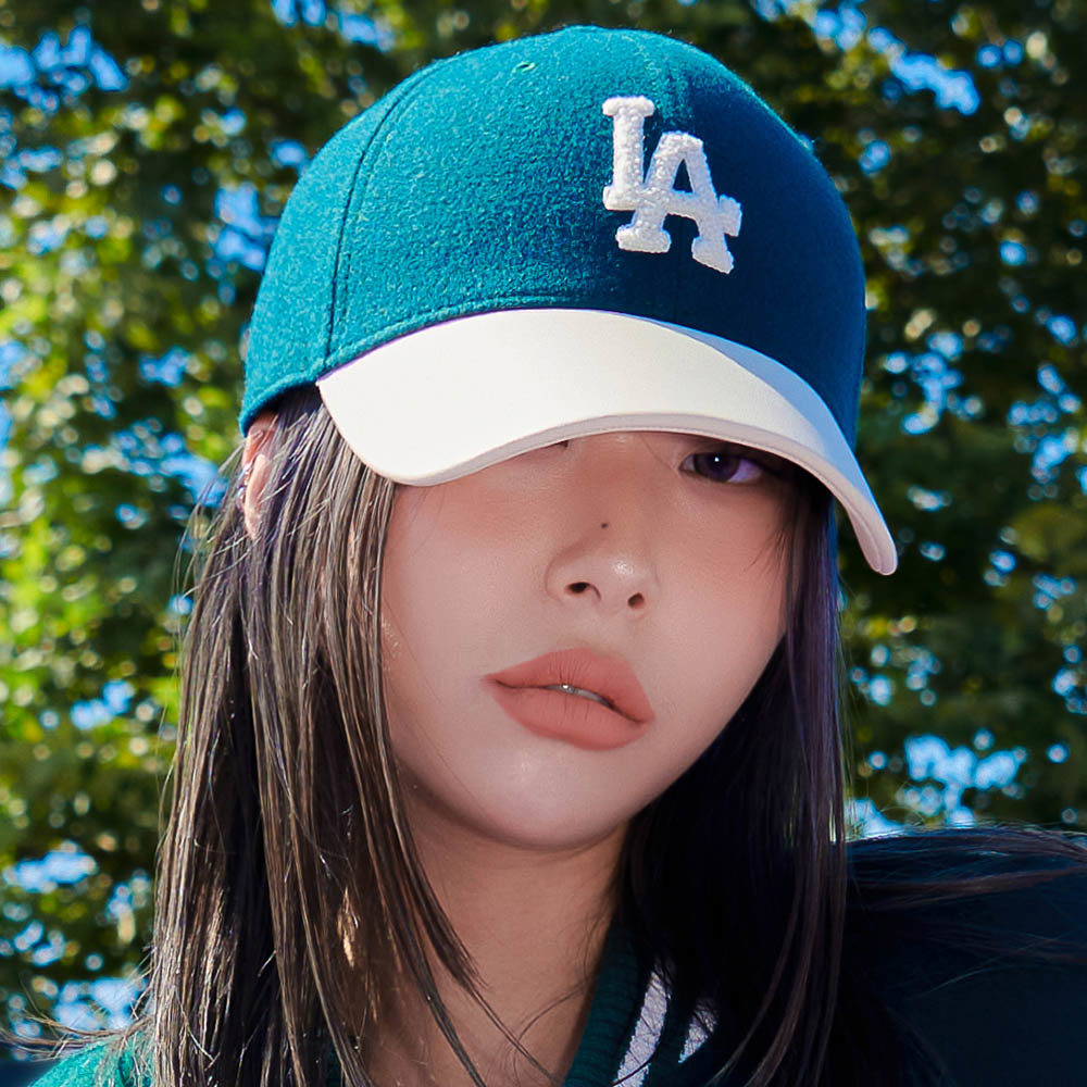 MLB N-COVER 可調式硬頂羊毛棒球帽 洛杉磯道奇隊 (3ACPV0236-07GND)